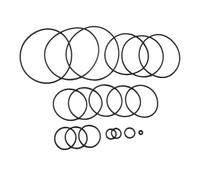 zorfar Guarnizione O-ring in NBR da 50 pezzi, spessore CS 1,5 mm, diametro esterno 5~80 mm, distanziale in gomma nitrile butadiene, resistente all'olio, forma rotonda, nera(OD 16mm ID 13mm)