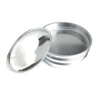zorfar Setaccio di selezione dei parassiti Set Setaccio Chrome Round Hole Selection Seeve Sieve Diam.Apertura da 300 mm da 1,5 mm 2,5 mm incluso il coperchio e il fondo 3 PCS.