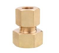 zorfar Staright 1/8" 1/4" 3/8" 1/2" NPT Female 3/16 1/4 5/16 3/8 1/2 5/8"Tube Compression Union Brass Fitting Gas Fuel Water 1PCS(3l16 Inch 4.76mm,1/8")