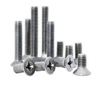 zorfar Viti a testa svasata Phillips TA2 GR2 in titanio puro, M1.6-M8, lunghezza 3-50 mm, 10 pezzi/set(M4x40mm)