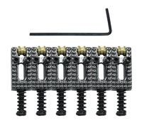 Zorfeter Set di 6 selle per ponte tremolo per chitarra, colore nero, 10,5 mm, con set di chiavi, per Fender Stratocaster, Stratocaster, Telecaster, Tele, chitarra elettrica di ricambio
