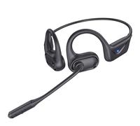 ZORIOXI Cuffie aperte con microfono, auricolari Bluetooth da 29 g, cuffie a conduzione d'aria con connessione a doppio dispositivo e muto, cuffie wireless con microfono per lavoro, guida, ufficio