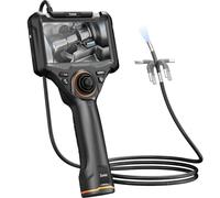 Zorlet Telecamera endoscopica con luce, periscopio 1920P con schermo IPS HD da 5 pollici, telecamera di ispezione impermeabile IP68, durata della batteria 7H, scheda 32G, cavo semirigido per tubi