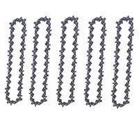 Zorlun Lama for motosega da 4 pollici Catene e barra di guida Mini catene in acciaio for sega elettrica Strumento Accessorio for Sostituzione Taglio del legno(5pcs 4-inch Chain)