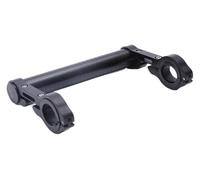 Zorlun Supporto for prolunga manubrio bicicletta in alluminio da 15 cm, supporto for faro for MTB, for torcia elettrica (colore: argento, dimensioni: 7)(Black)