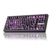 ZORNHER Tastiera meccanica da gioco wireless ZH870, 80% nera con suono cremoso personalizzato con tasti Spider Web IMD PC, interruttori lineari dal suono cremoso, hot-swap, retroilluminazione RGB, 2,4