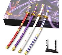 Zoro Roronoa - Piccolo portachiavi con supporto per espositore, 23,5 cm, mini spada Zoro, utilizzabile per aprilettere, portachiavi e decorazione