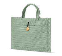 ZoRoll 13.3-14 Pollici Custodia Borsa, PU Pelle Borsa per Computer Notebook da 16", Custodia per Laptop MacBook Air Pro 13 M4 M3 M2 M1, DELL Lenovo HP Sony Acer ASUS -(Verde chiaro)