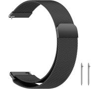 ZoRoll 20mm Cinturino Compatibile con Amazfit Active2/GTS 4 Mini/4/3/2e/2Mini/Bip 6, Metallo con Cinturino in Acciaio Inossidabile Intrecciato a Rete Compatibile con Garmin Vivoactive 6 - Nero
