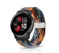 ZoRoll 20mm Cinturino per Garmin Vivoactive 5/vívomove Trend/Venu Sq 2 Music/Venu Sq 2/Venu 2 Plus/Venu Sq/Venu, Nylon Intrecciato Regolabile Cinturino per Garmin Forerunner 245 - Multicolore