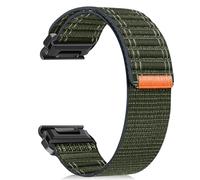 ZoRoll 22 mm QuickFit Cinturino per Garmin Fenix E/Fenix 8 47mm/7 Pro/7/6/5, Cinturini in Nylon con Design Ondulato per Uomo e Donna per Garmin Tactix 8 47mm/Descent G2 - Verde Militare