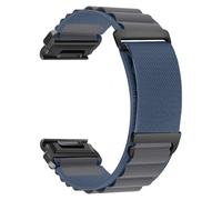 ZoRoll 22MM QuickFit Cinturino per Garmin Fenix 8 Pro 8 47mm/7 Pro/7/6/5, Bracciale Cerniera Metallica a Forma G, Nylon Sportivo Cinturini per Garmin Tactix 8 47MM/Quatix 8/Epix - Blugrigio
