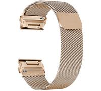 ZoRoll 26MM QuickFit Cinturino Compatibile con Garmin Fenix 8 Pro 51mm/8/7X Pro/7X/6X/6X Pro/5X, Metallo Cinturini in Magnetiche Maglia Cinturino per Garmin Tactix 8 51mm/Quatix/Descen - OroRosa(L)