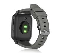 ZoRoll Cinturino 20mm Compatibile con Garmin Venu Sq 2 Music/Venu Sq 2/Venu Sq/Venu 2 Plus/Venu, Morbido Silicone Sportivo Cinturino per Forerunner 245/vivoactive 3/Move Sport/GTS 4 Mini - Grigio