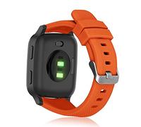 ZoRoll Cinturino 20mm Compatibile con Garmin Venu Sq 2 Music/Venu Sq 2/Venu Sq/Venu 2 Plus/Venu, Morbido Silicone Sportivo Cinturino per Forerunner 245/vivoactive 3/Move Sport/GTS 4 Mini - Arancia
