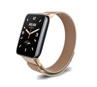 ZoRoll Cinturino Compatibile con Xiaomi Mi Band 7 Pro/Smart Band 7 Pro, Inossidabile Intrecciato a Rete Metallo con Cinturino in Acciaio - Oro Rosa