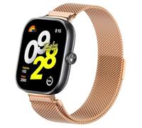 ZoRoll Cinturino Compatibile con Xiaomi Redmi Watch 5/Watch 4, Inossidabile Intrecciato a Rete Metallo con Cinturino in Acciaio Compatibile con Xiaomi Smart Band 9 Pro/Band 8 Pro - Oro Rosa