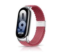 ZoRoll Cinturino Compatibile con Xiaomi Smart Band 10/Band 9/Band 8, Nylon Intrecciato Regolabile Cinturino Compatibile con Xiaomi Mi Band10/Band9/Band8 - Rosa