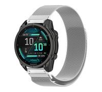 ZoRoll Cinturino QuickFit 20mm Compatibile con Garmin Fenix 8 43mm/7S Pro Solar/7S/6S/6S Pro/5S, Metallo Cinturino in Acciaio Inossidabile Intrecciato a Rete per Garmin Descent Mk3S/Mk2S - Argento