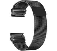 ZoRoll Cinturino QuickFit 20mm Compatibile con Garmin Fenix 8 43mm/7S Pro Solar/7S/6S/6S Pro/5S, Metallo Cinturino in Acciaio Inossidabile Intrecciato a Rete per Garmin Descent Mk3S/Mk2S - Nero(S)