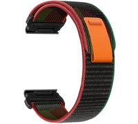 ZoRoll Cinturino QuickFit 22mm Compatibile con Garmin Fenix E/Fenix 8 47mm/7 Pro/7/6/5, Metallo Cinturino in Acciaio Inossidabile Intrecciato a Rete per Garmin Tactix 8 47mm/Descent G2 - Rosso Verde