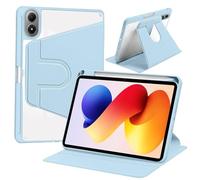 ZoRoll Custodia per Xiaomi Redmi Pad 2 Pro 12.1"/Xiaomi POCO Pad M1 12.1", Supporto Sottile con Retro Rigido Cover Supporto Girevole a 360°, Portapenne, con Auto Svegliati/Sonno - Blu