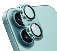 ZoRoll Pellicola Fotocamera Compatibile con iPhone 16/iPhone 16 Plus, Bordo in Metallo Anti Graffio HD Vetro Temperato Protezione Lente Pellicola Compatibile con iPhone 16/iPhone 16 Plus - Verde
