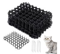 Zorplex 20x15cm Dissuasore per Gatti, 15 Pezzi Tappetino Repellente per Gatti,Plastica Dissuasori per Gatti, 15 Unghia Macinata a Forma di U, Tappetino domestico con punte, Anti Gatto Giardino