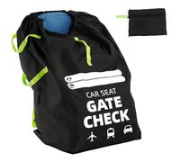Zorplex Borsa da Viaggio per Seggiolino Auto, Sacco Premium per Neonati, Seggiolini Convertibili e Booster, Impermeabile con Tracolla, Ideale per Viaggi in Aereo, Nero