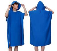 Zorplex Poncho Surf, Accappatoio Poncho in Microfibra con Cappuccio per Beach, Surfing, Nuoto, Cambiarsi, Asciugamano Tutto, Asciugatura Rapida & Leggera, Adatto a Uomini Donne Adulti (Medio)