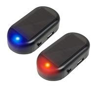 ZORQ Luce di Allarme per Auto Finta - Alarm Warning Solar Power Lamp - Luci a LED con Luce di Sicurezza, Lampada Finta con Porta USB, Luce di Sicurezza a LED Lampeggiante per Avvertimento