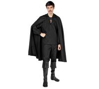 Zorro Cape - Accessorio per costume del vendicatore nero per carnevale, Halloween e feste a tema