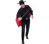 Zorro Kit Accessori Adulti Bandito Ufficiale Zorro Costume Donna Uomo