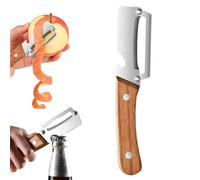 ZORTVUL 1 Pezzo Pelapatate Mango Legno 2-In-1 Multifunzione Acciaio Inox Per Patate Zucca