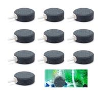 ZORTVUL 10 Pezzi Pietra Aerea Per Acquario,Disco Di Pietra Ad Aria,Diffusore Di Ossigeno,Bolla Diffusore Strumento Rilascio,Per Acquari,Pesce,Serbatoio Nano Pompa Ad Aria