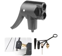 ZORTVUL 4 Pezzi Adattatori Per Valvola Francese Kit Adattatore Valvola Con Raccordo E Ago, Per Auto, Bicicletta, Palloni, Materasso Gonfiabile (Nero