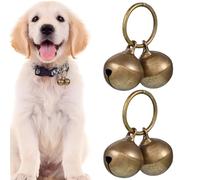 ZORTVUL 4 Pezzi Campanelli In Ottone, Campane Sonore Per Collari Di Animali, Ideali Per Cani, Gatti, Addestramento, Sicurezza E Decorazione Della Porta, 18mm