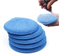 ZORTVUL 5 Pezzi Ovatta Per Carrozzeria Microfibra Spugna Cera Lucidatura Ceramica Lavaggio Auto Blu 5 Pollici