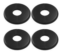Zorveiio Flangia divisa da parete, autoadesiva, in ABS, rotonda, con fibbie, design per rubinetti da 26 mm di diametro, accessori decorativi (nero)