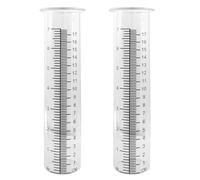 Zorveiio Tubo di ricambio per pluviometro in plastica, capacità 17,8 cm, tubo di ricambio per cortile, giardino, casa all'aperto (2 pezzi)