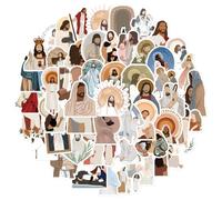 ZORVUJI 100 Pezzi Adesivi Cristiani, Adesivi Vintage Bibbia Estetici, Adesivi Motivazionali Versetti Biblici per Bottiglie d'Acqua, Laptop, Diario, Regali e Decorazioni Cristiane