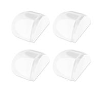 ZORVUJI Set 4 Fermaporta Autoadesivi da Pavimento, Paracolpi per Porte e Muri per Protezione di Pareti e Mobili, Adatti a Tutti i Pavimenti Duri (Trasparente)