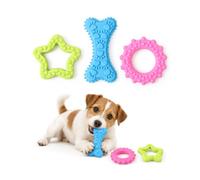 ZORVUJI Set di 3 Giochi per Cani Cuccioli con Motivi Stella, Osso e Anello - Giocattoli per la Dentizione del Cane Anti Noia Multicolore