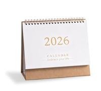 ZORVYN 1 pezzo Calendario da tavolo 2025 2026, calendario 2026 da tavolo, calendario da luglio 2025 a dicembre 2026, calendario mensile 2026, 19 x 8 x 16 cm, calendario anno scolastico