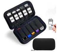 ZORVYN 1 pezzo Custodia per Chiavette USB, Borsa Organizer Unità Flash, Borsa Portaoggetti per Chiavetta USB con 10 Scomparti, Chiavetta USB Salvaspazio