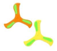 ZORVYN 2 Pezzi Boomerang Trifoglio Fluorescente, Gioco da Lancio per Esterni, Frisbee Morbido in EVA, Sicuro da Usare, Giocattolo da Esterno, Regali per Bambini 6 7 8 Anni e Principianti Adulti