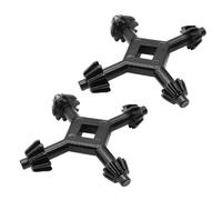 ZORVYN 2 Pezzi Chiave Mandrino Universale 4 in 1, Chiave per Mandrino a Cresta, Compatibile con la Maggior Parte dei Trapani a Mano (Nero)