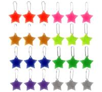 ZORVYN 24 Pezzi Riflettori per Bambini, Portachiavi Riflettente per Zaino, Idee Regalo per Compleanno Bambini, Sicurezza per Camminare, Ciclismo, Corsa (8 Colori)