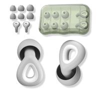 ZORVYN 3 Misure Ultra Comodi Tappi per Orecchie in Silicone Riutilizzabili per Dormire con Riduzione del Rumore di 45dB e Protezione Uditiva (S-L) (Nero)