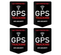 ZORVYN 4 PCS di Adesivi Anti-furto GPS per tracciamento Auto, autoadesivi, con segnaletica di Avvertimento, Decalcomania o Decalcomania statica all'Interno di finestrini dell'auto (nero)